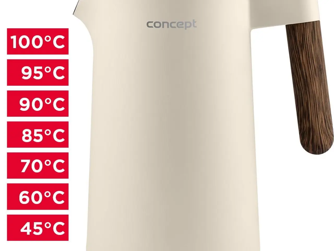 Billede 1 - Elkedel CONCEPT RK3304 1,5 l - vanilje