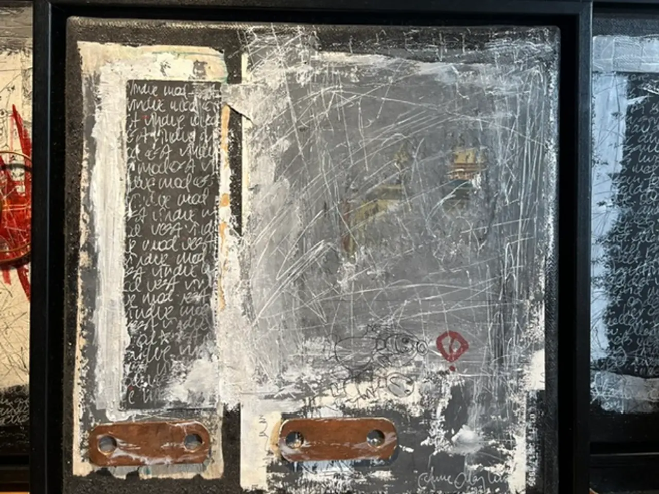 Billede 4 - Unikt triptykon/3 mixed media-værkerAnneØstergaard