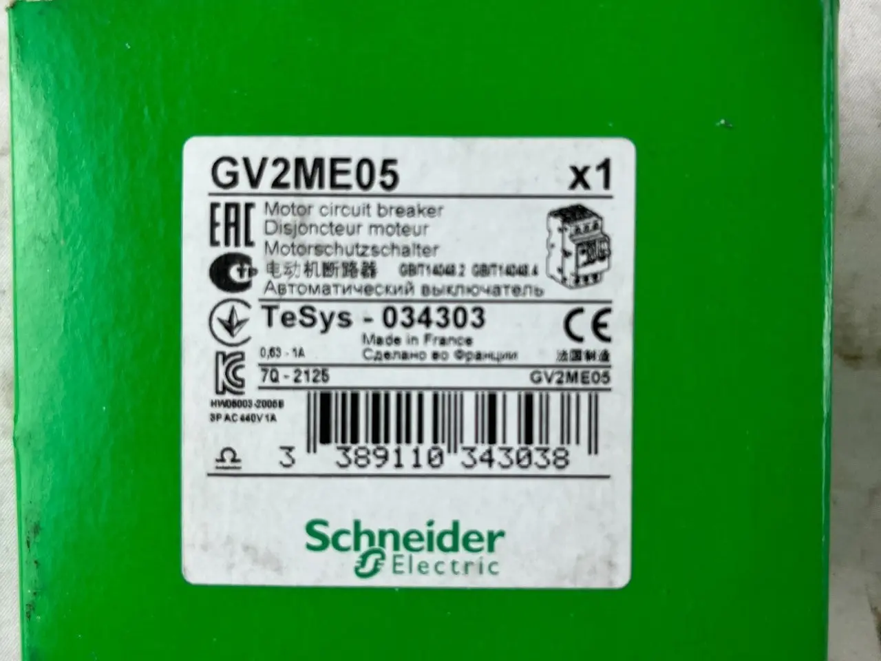 Billede 3 - Schneider Electric GV2ME05 Motor automatsikring A