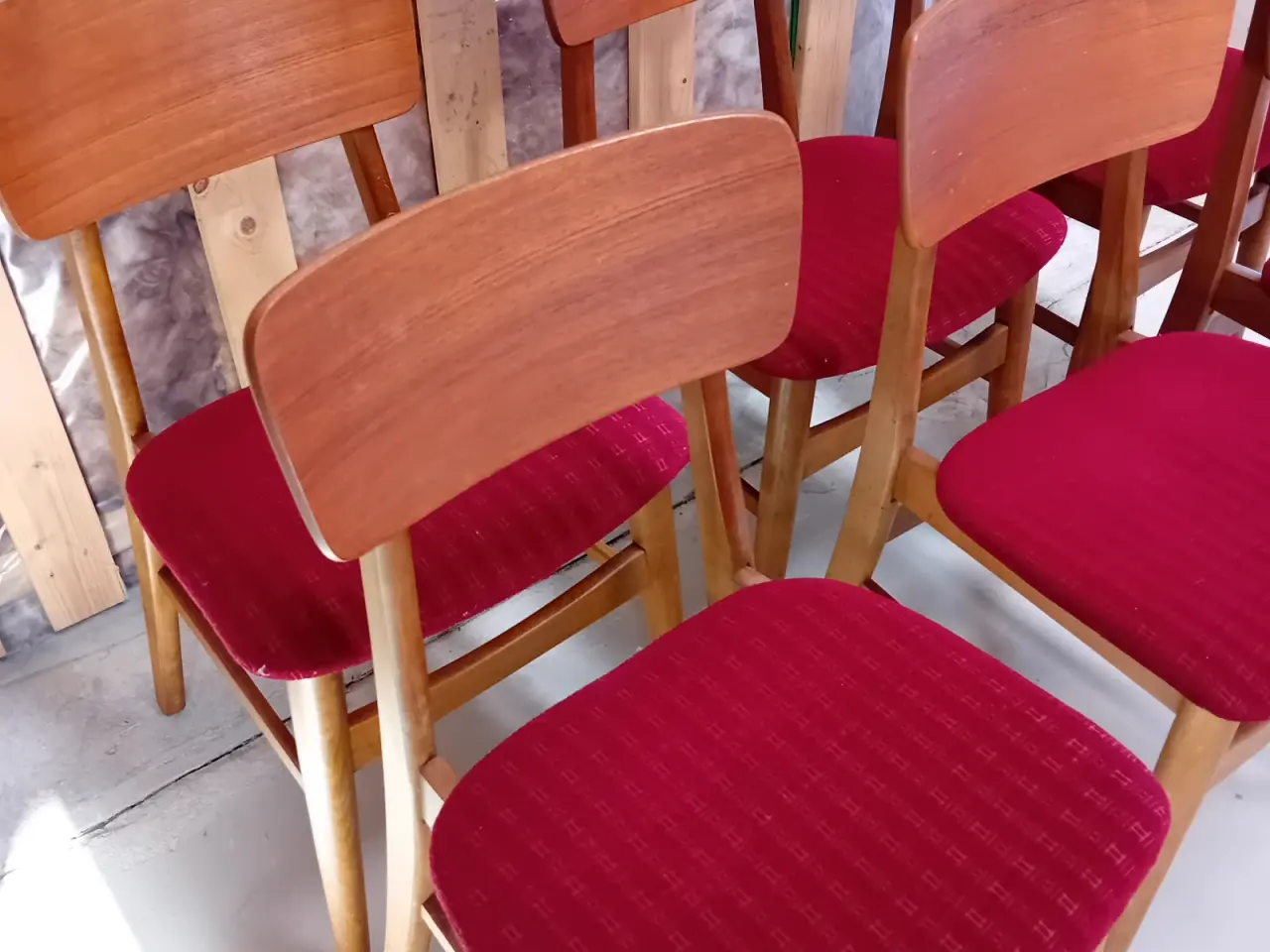 Billede 7 - Spisebordsstole teak/bejdset bøg
