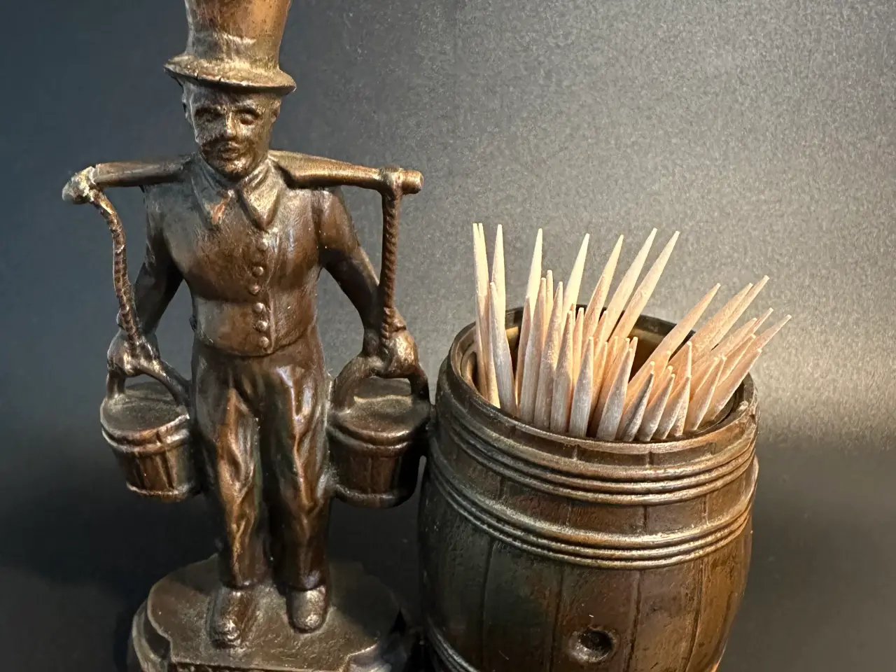 Billede 4 - Vintage genstande af bronze, messing og kobber