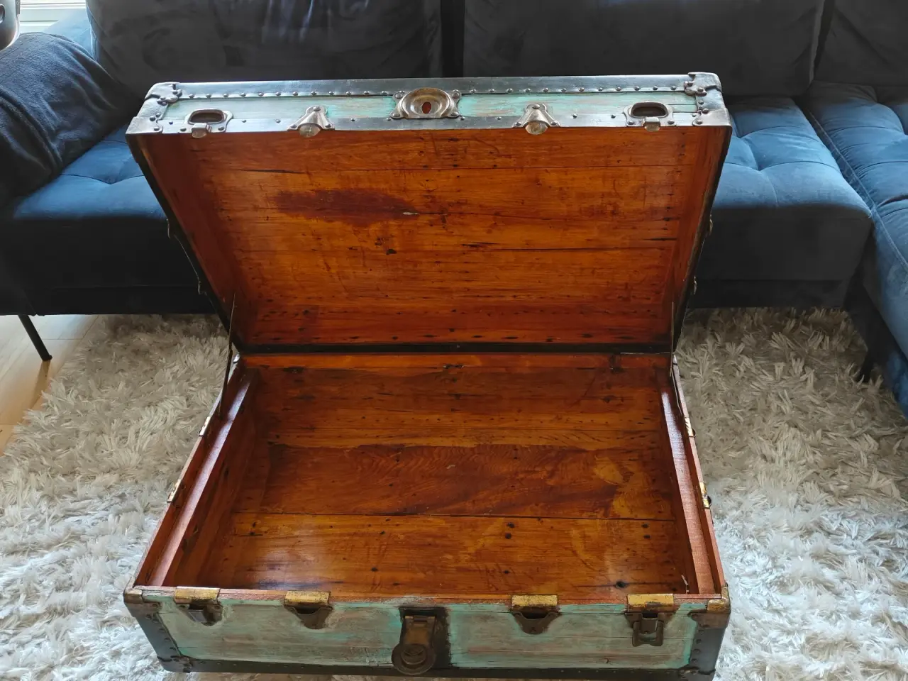 Billede 4 - Charmerende vintage kiste / sofabord med opbevarin