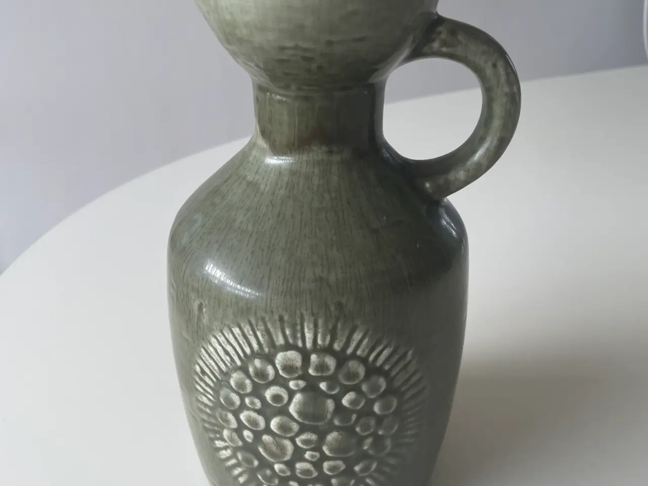 Billede 1 - Rørstrand Zenit grøn keramik vase (Gunnar Nylund)