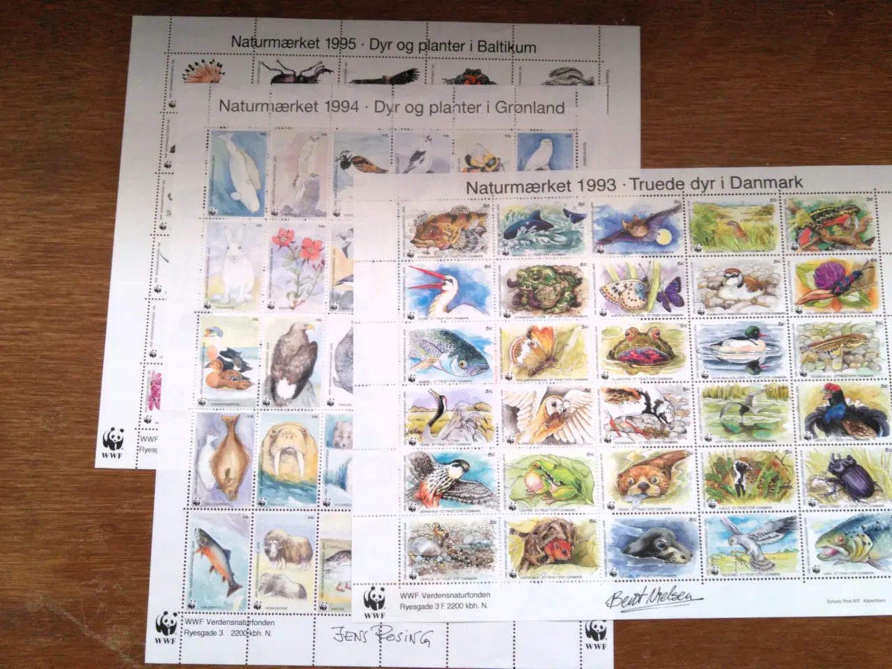 Billede 1 - Danmark, WWF Naturmærker 2001 - 2005