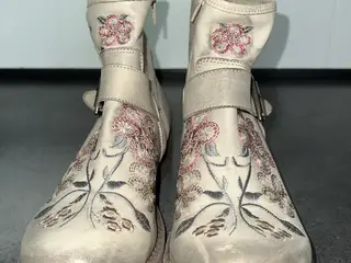 Cream boots støvle