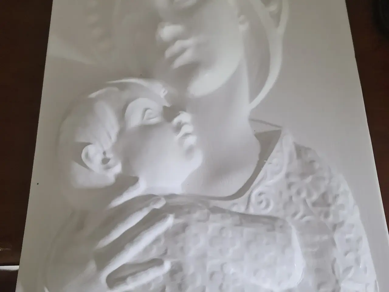 Billede 1 - Vintage gipsrelief – Jomfru Maria med Jes