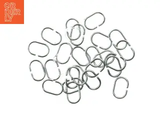 26 Plastkroge til badeforhæng/bruseforhæng  (str. 6 cm)