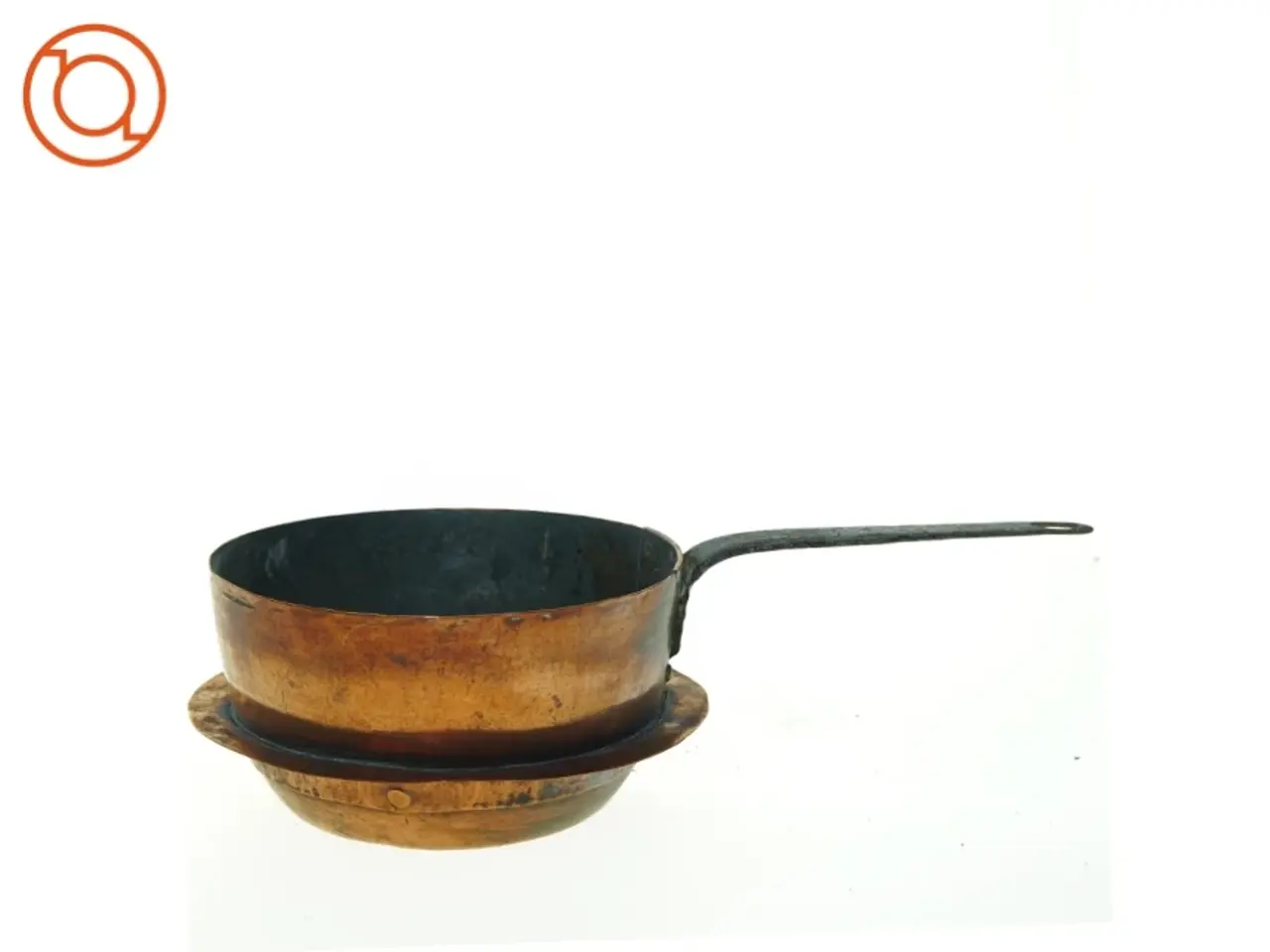 Billede 1 - Antik kobber kasserolle gryde (str. 20 x 35 x 10 cm)