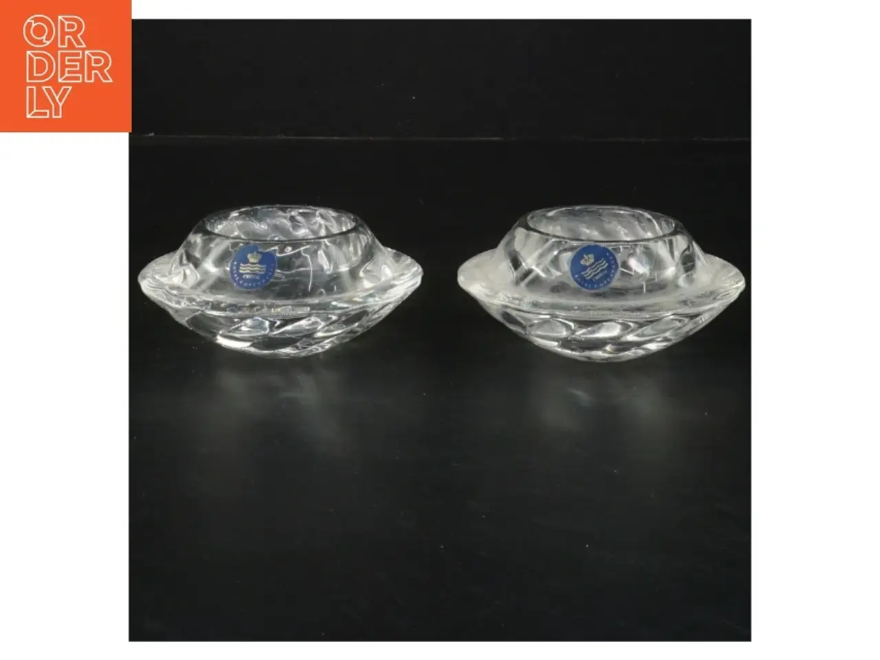 Billede 1 - Glas fyrfadsstager fra Royal Copenhagen (str. Ø 10 cm)