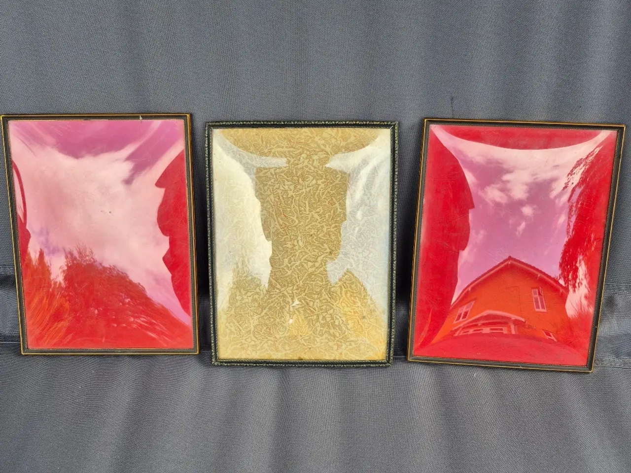 Billede 1 - 3 stk billedrammer m.buet glas