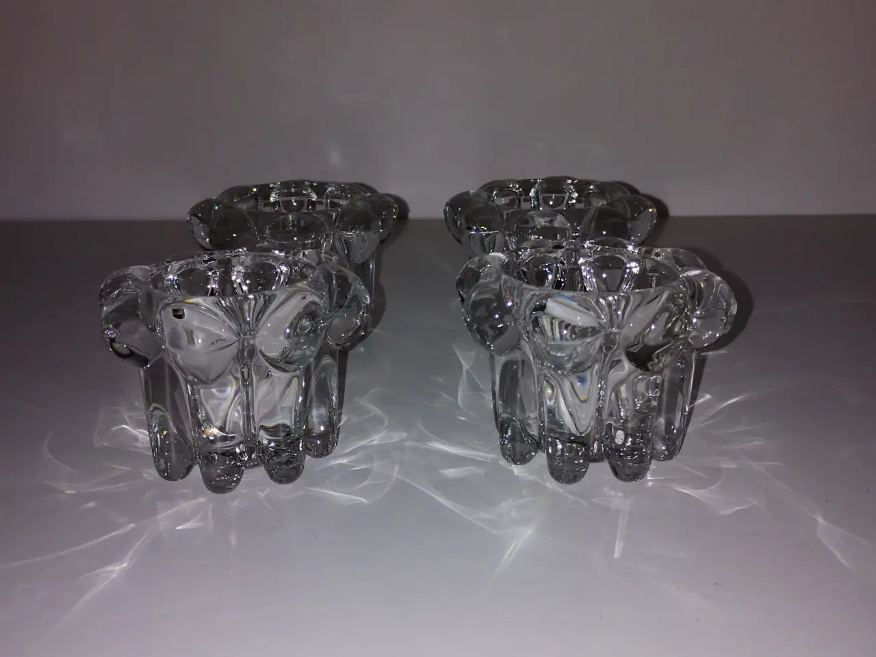 Billede 1 - Franske glas lysestager