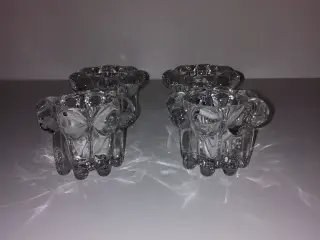 Franske glas lysestager