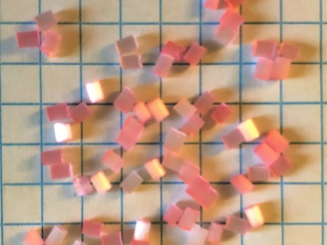 Billede 6 - Rørperler i pink, lilla, mintgrønne pasteller.Glas