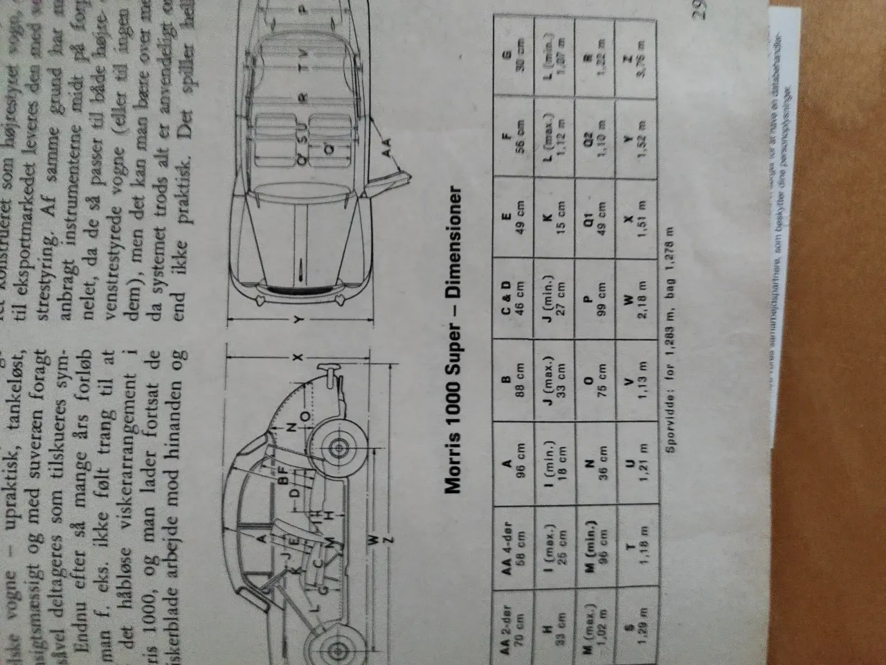 Billede 5 - MORRIS 1000 SUPER. 1963