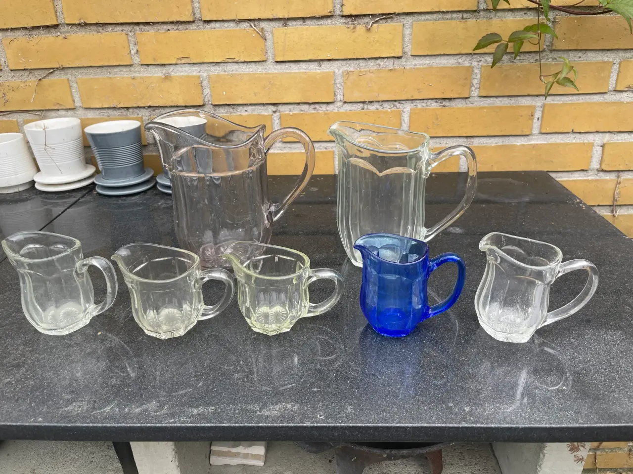 Billede 3 - Gamle glasskåle, asietter, glaskander glas skåle
