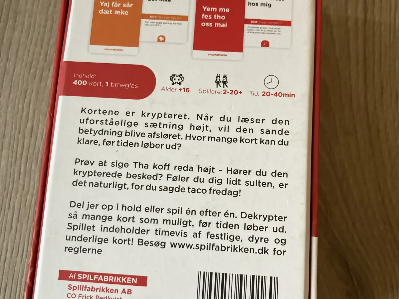 Billede 2 - Spilfabrikken – Krypteret selskabsspil (Komplet)