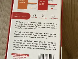 Spilfabrikken – Krypteret selskabsspil (Komplet)