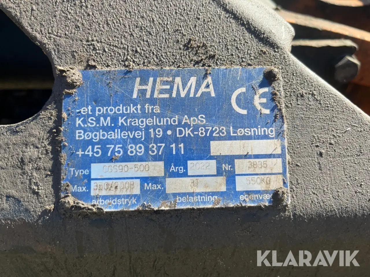 Billede 6 - Sten- og asfaltgrab Hema CaGS90-500 med aftagelige sider