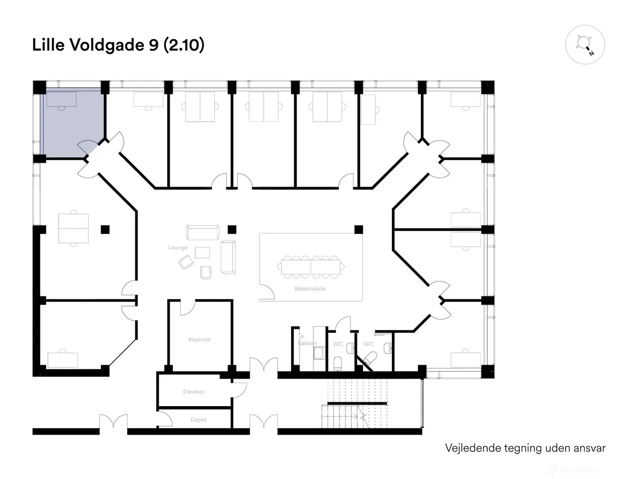 Billede 12 - EasyOffice Randers. Lille Voldgade -lokale 2.10