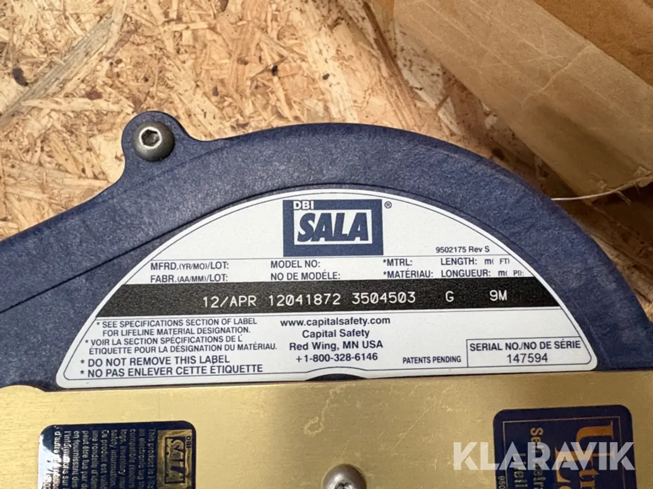 Billede 12 - Krantalje til sikkerhedsline Sala 12041872 - 9M