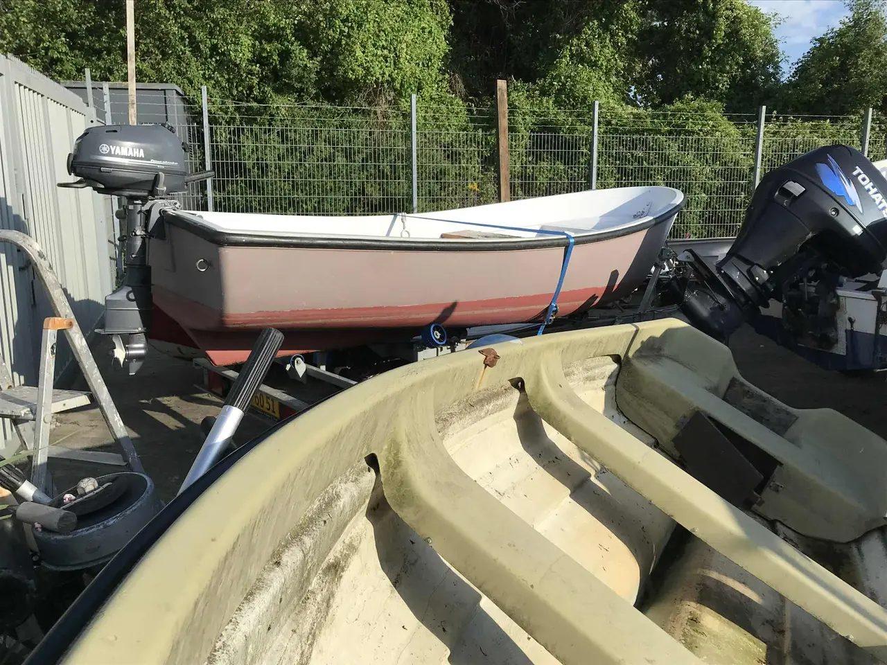 Billede 4 - Redningsjolle med motor og trailer