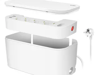 Stikdåse med kabelskjuler LogiLink 5x Schuko + 3x USB, 1,5 m
