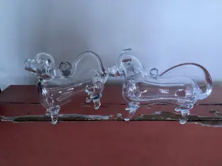 Snapse hunde- karafler, glas hunde