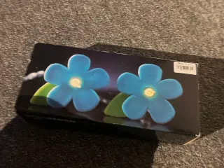 Grøn og blå blomster lys kæde