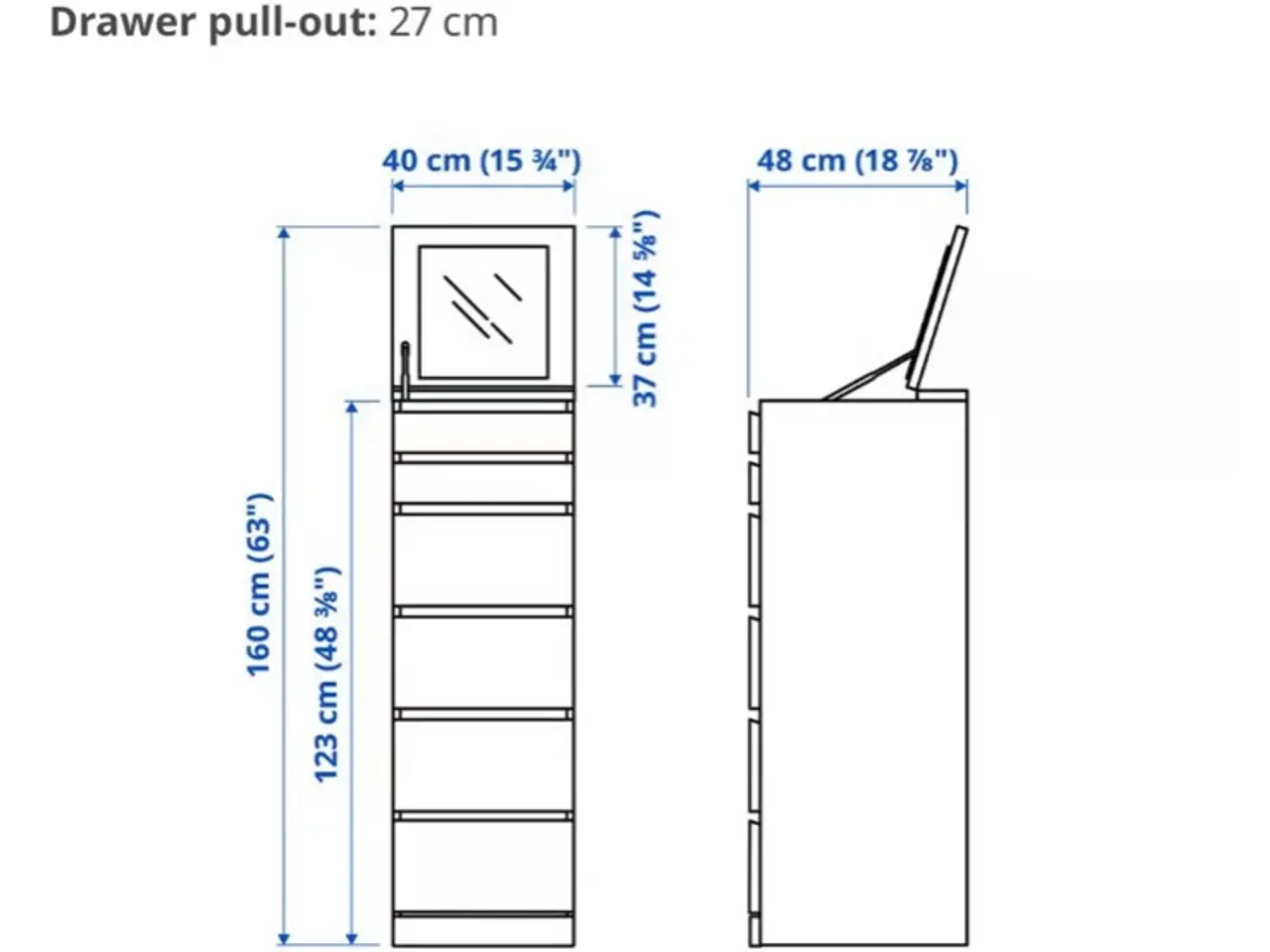 Billede 2 - Ikea Malm kommode med spejl