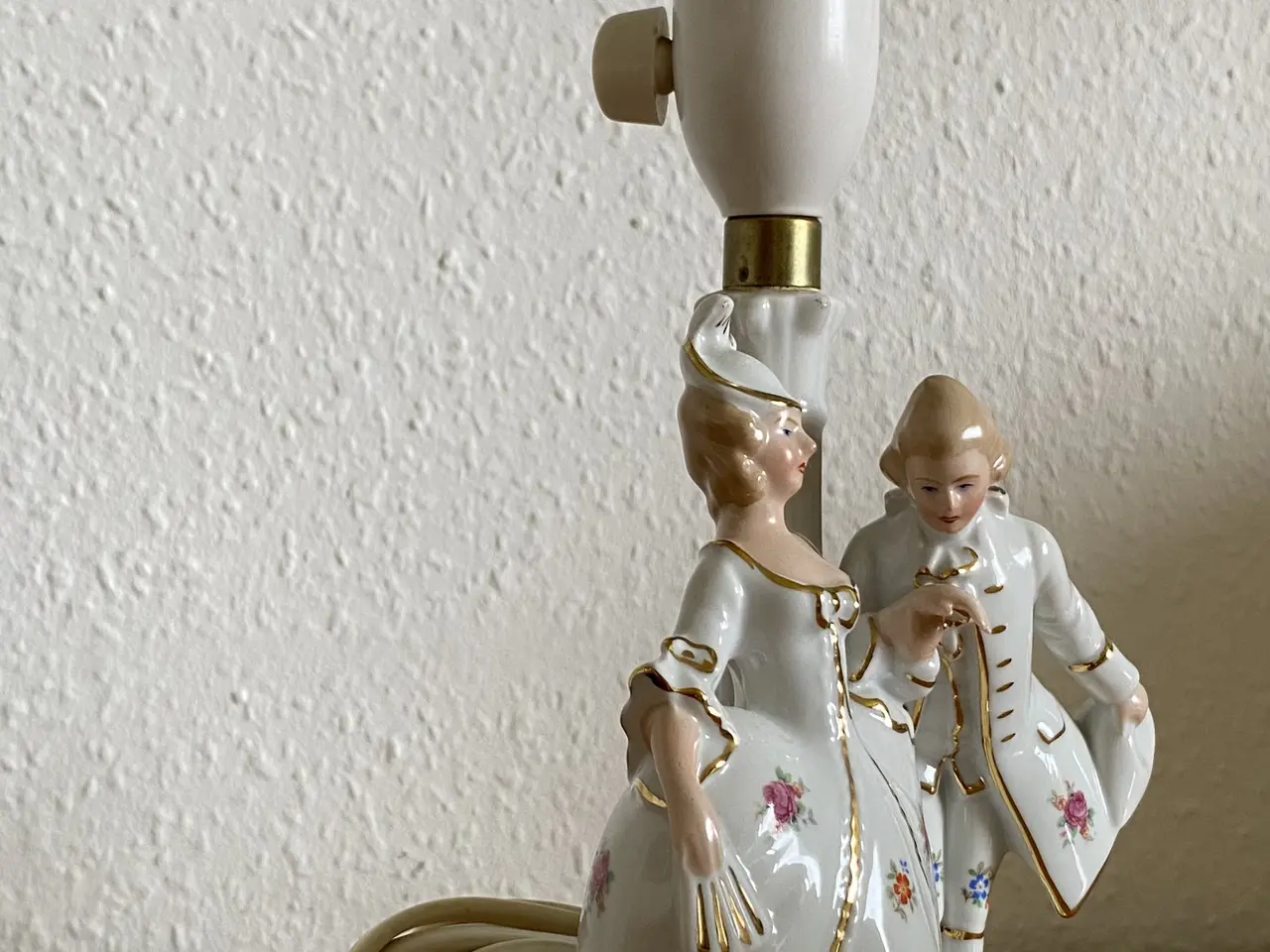 Billede 4 - Vintage porcelæn bordlampe 