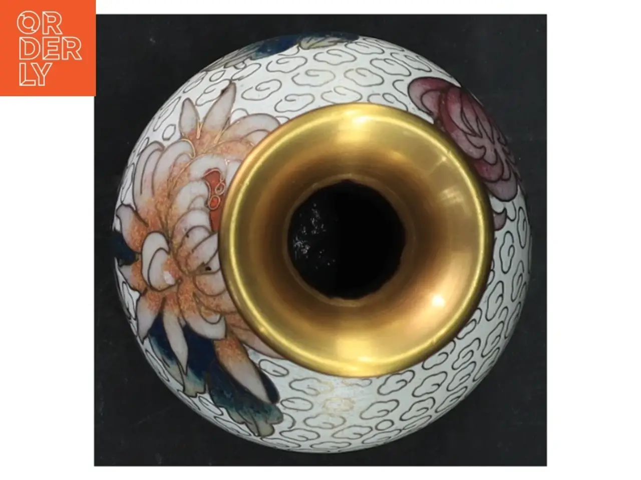 Billede 4 - Cloisonne emalje vase på stand (str. 10x7 cm)