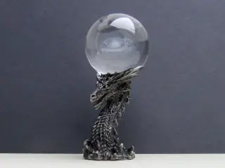 3D laserindgraveret galakse i glas på sokkel