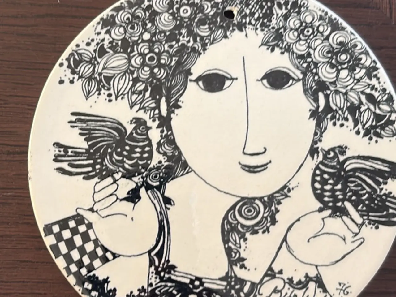 Billede 1 - Unik Bjørn Wiinblad platter - jubilæum