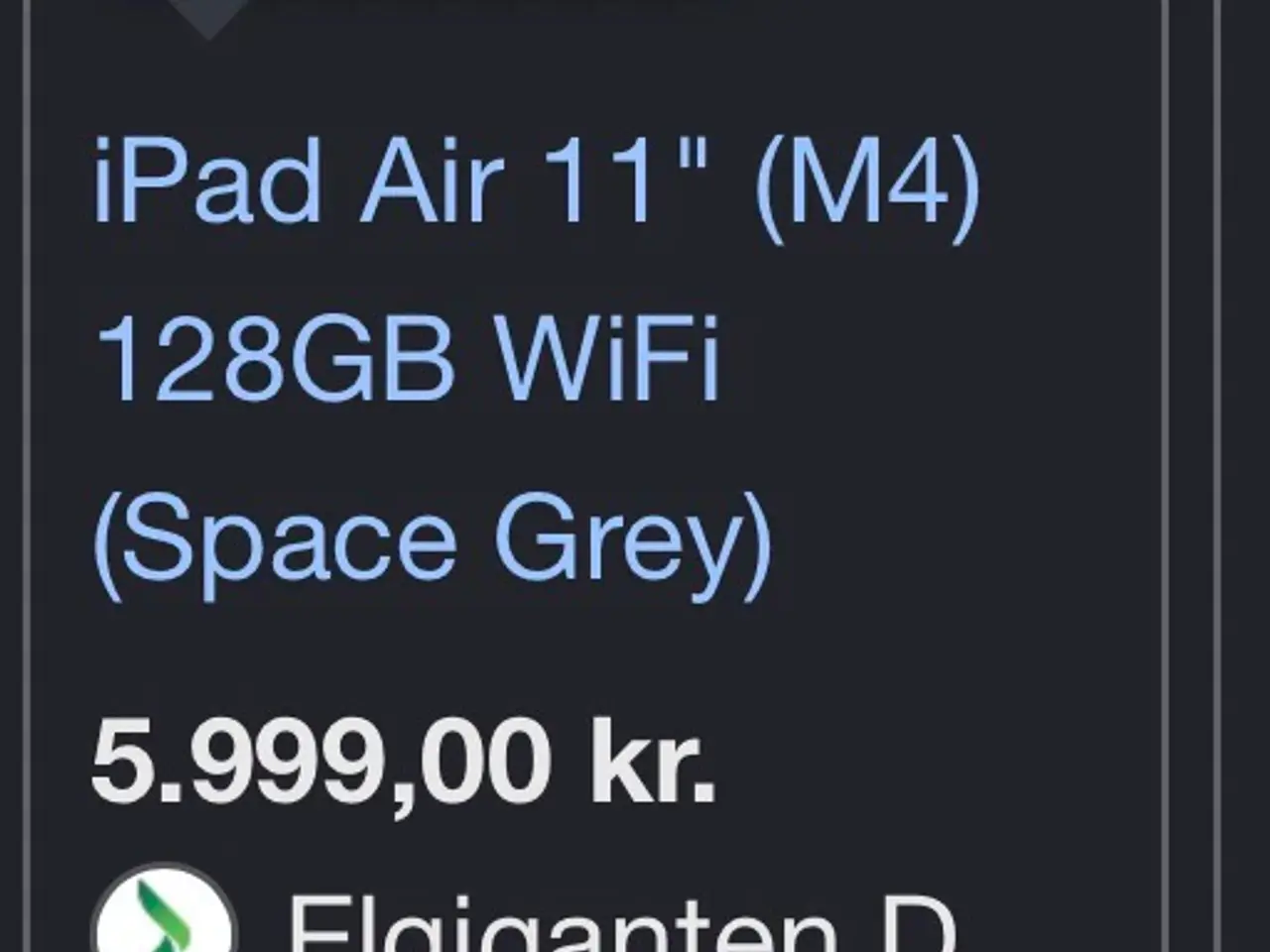 Billede 1 - đ± iPad Air 11â (M4) â 128GB WiFi â Space Grey