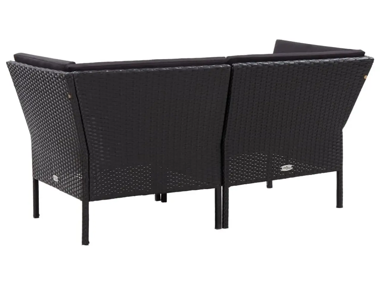 Billede 5 - Haveloungesæt 6 dele med hynder polyrattan sort