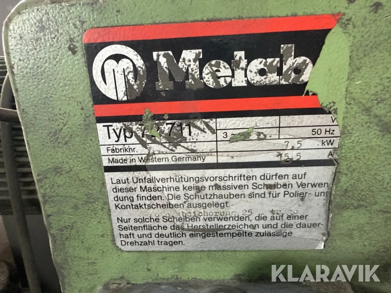 Billede 7 - Poler-/slibemaskine Metabo Type 72711