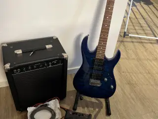 Ibanez Gio Guitar med 2 forstærkere og distortion