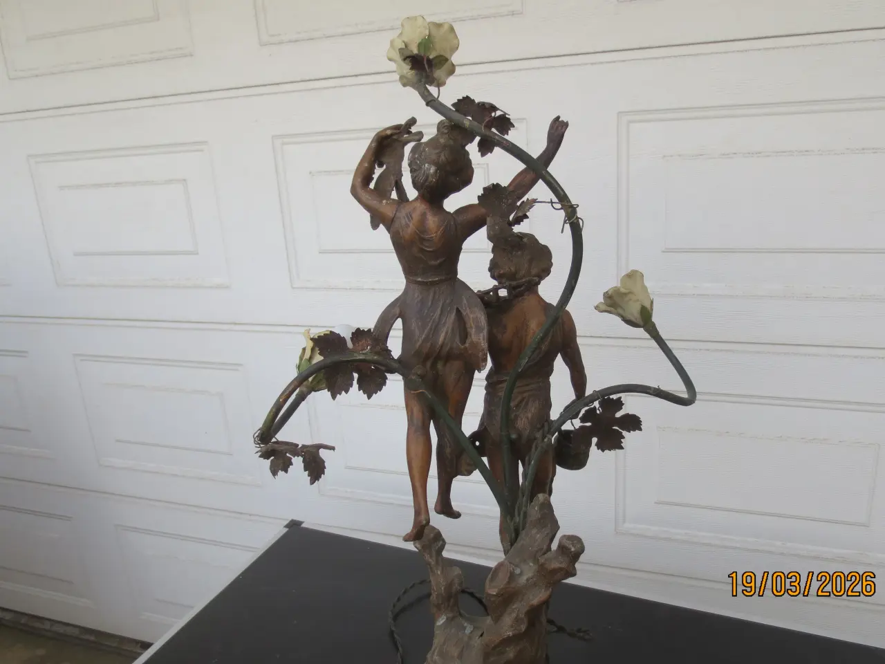 Billede 3 - 1 stk Art-Nouveau-lampe 1900