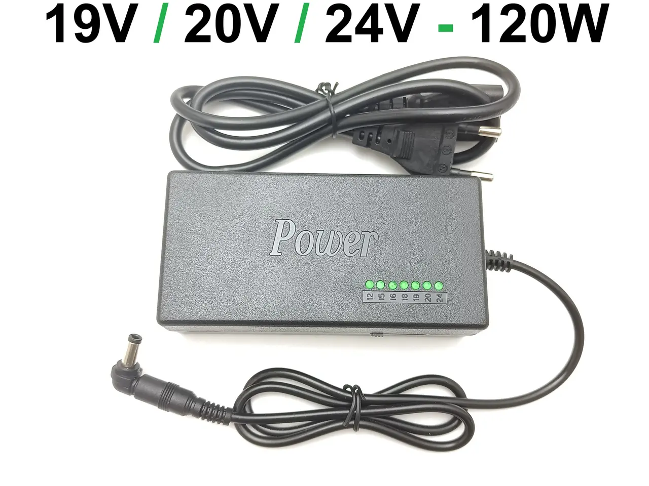 Billede 1 - NY! 12V - 24V 120W Strømforsyning + 2.1/5.5mm Stik