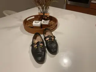 Gucci loafers i sort læder