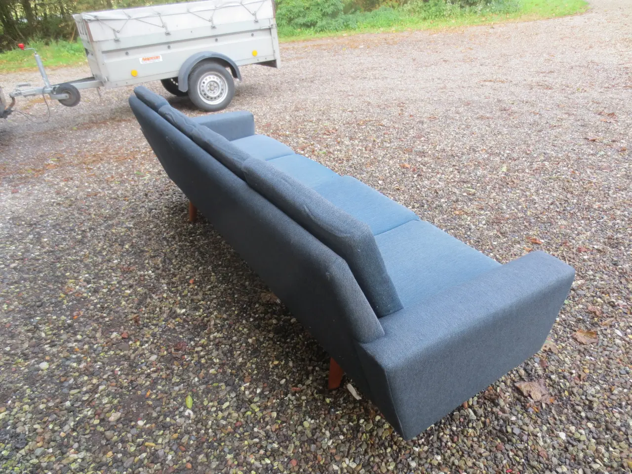 Billede 4 - 1 stk Retro 4 personers sofa med Teak ben 