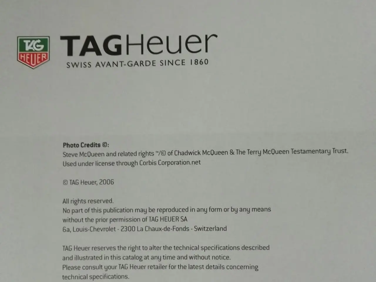 Billede 2 - Tagheuer urekatalog, 2006