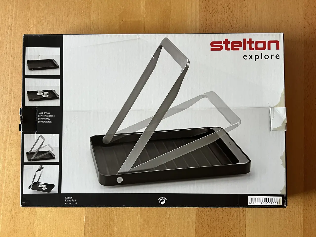 Billede 1 - Stelton Explore bakke i sort plast med håndtag
