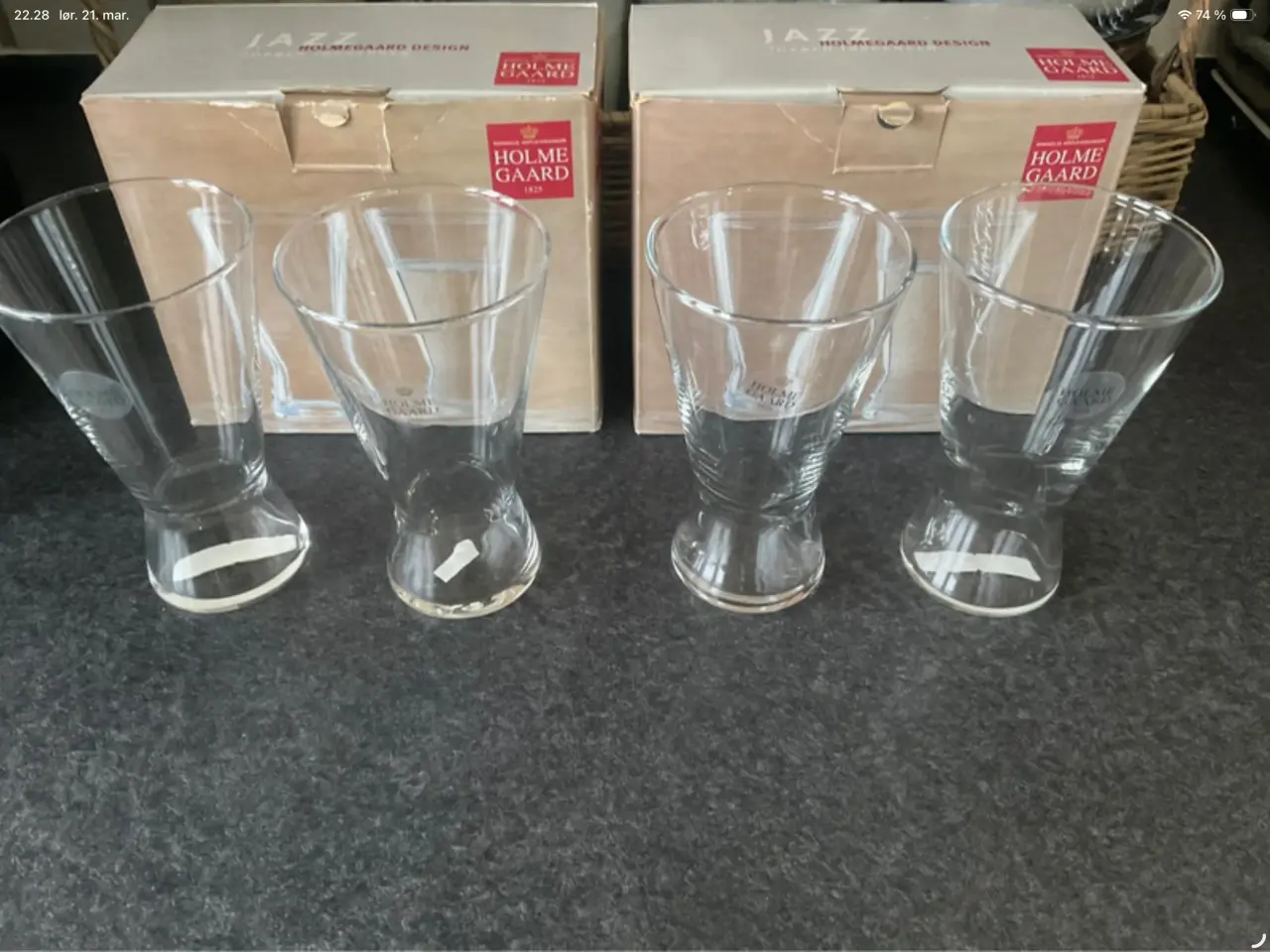 Billede 1 - Holmegaard 4 vandglas 
