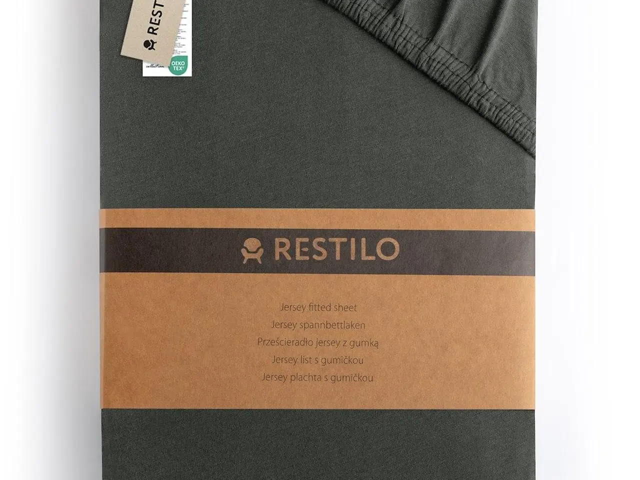Billede 1 - Jersey spændelagen RESTILO Amber - grafit, 160-180x200 cm