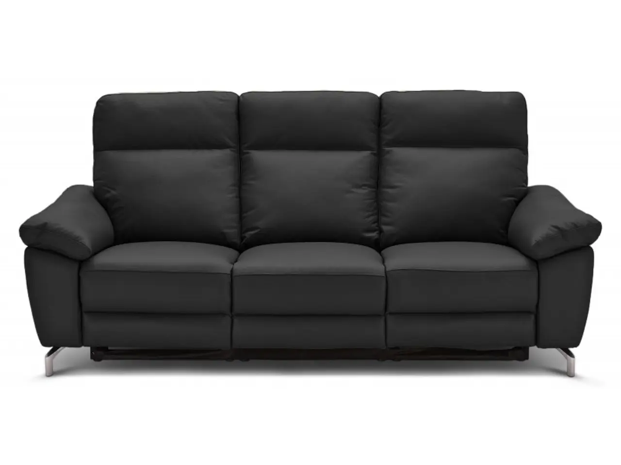 Billede 1 - Selesta Recliner 3 pers. lædersofa sort