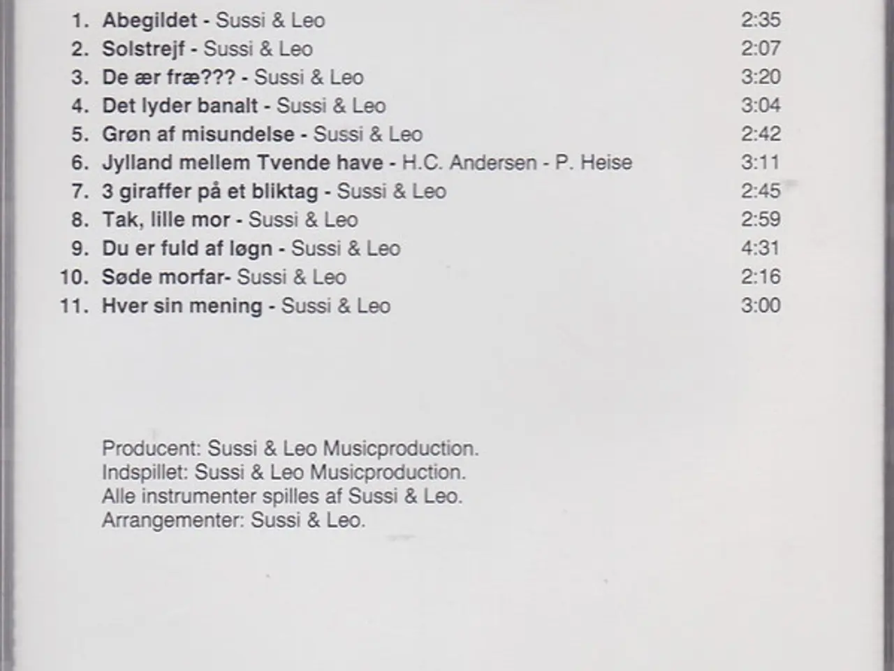 Billede 2 - Sussi & Leo – 3 Giraffer På Et Bliktag – CD