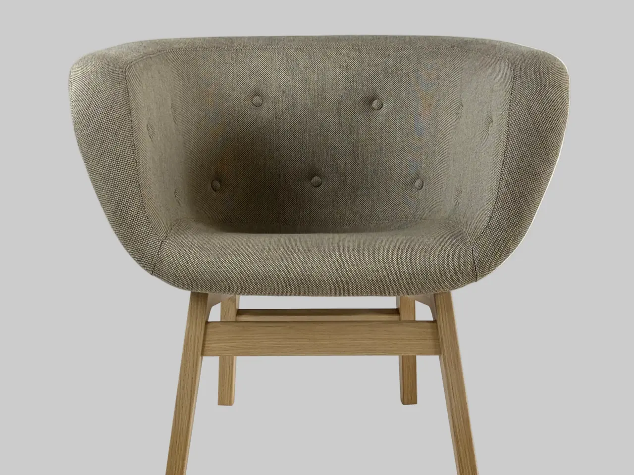 Billede 3 - +HALLE Chester Loungestol – Beige/Eg Stel
