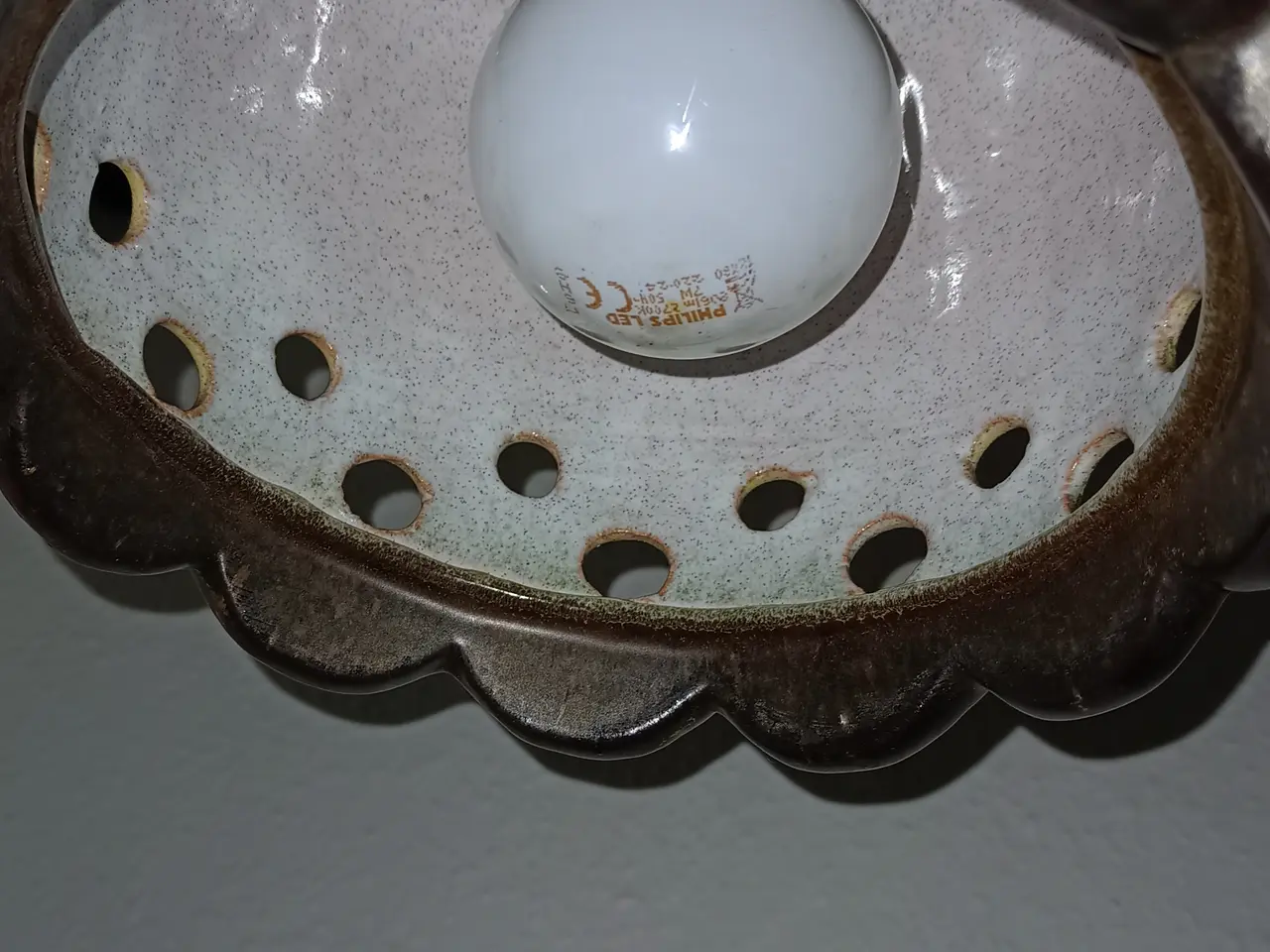 Billede 3 - Gammel keramik loft pendel/lampe 