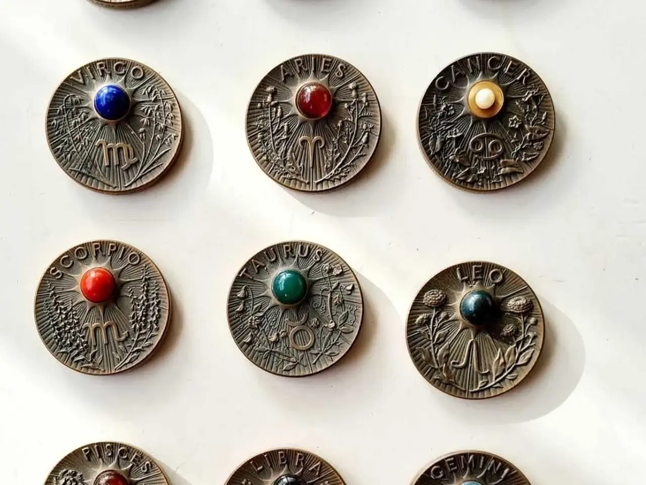 Billede 1 - 12 Bronze stjernetegns medaljer